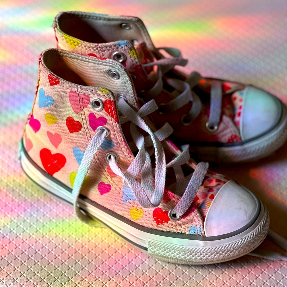 Converse Toddler 11 Hi-Tops Heart Pink